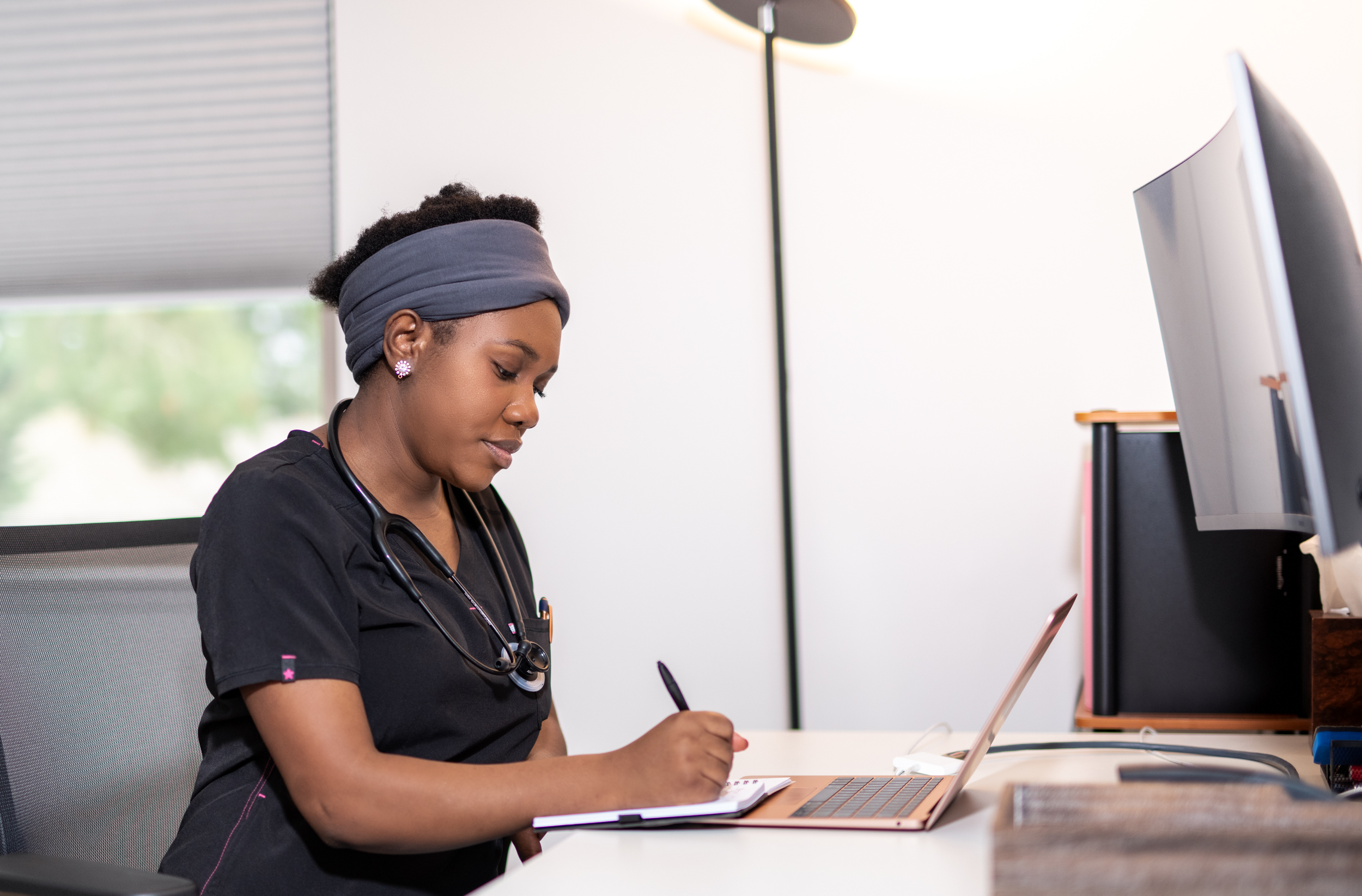 Compassionate caregiver moment - welcoming care environment